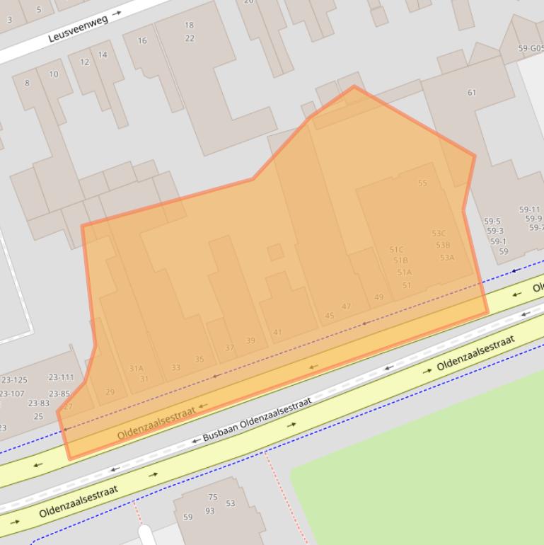 Kaart van postcodegebied 7551AN.