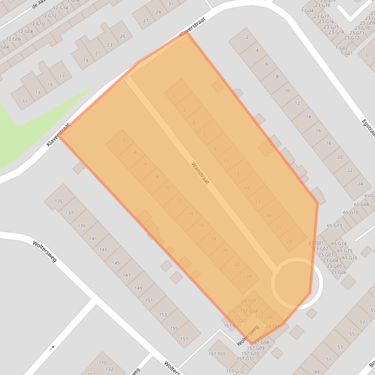 Kaart van postcodegebied 7552ET.