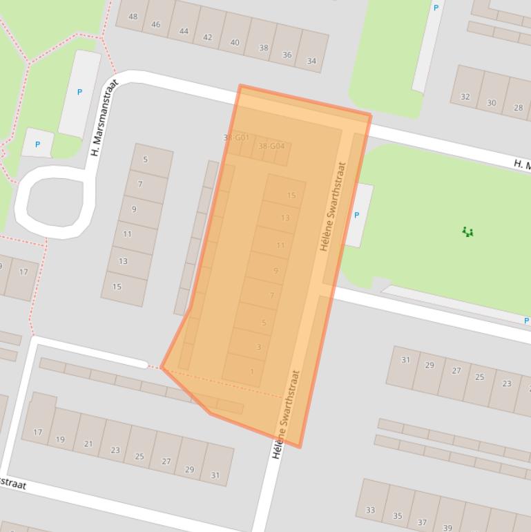 Kaart van postcodegebied 7552LS.