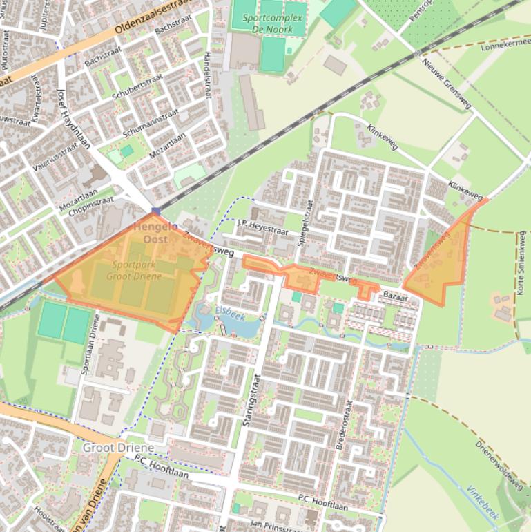 Kaart van postcodegebied 7552ML.