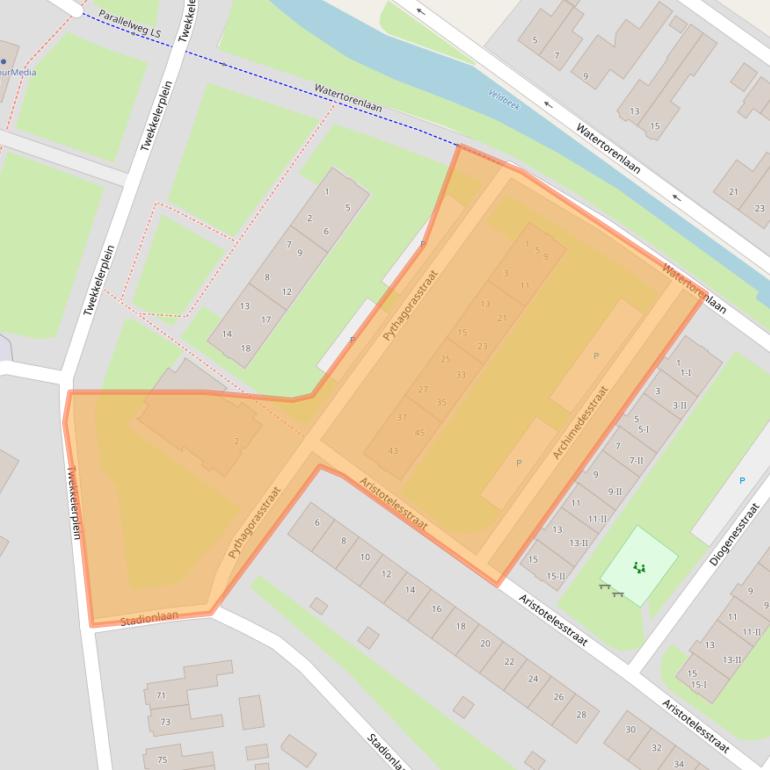 Kaart van postcodegebied 7552TP.
