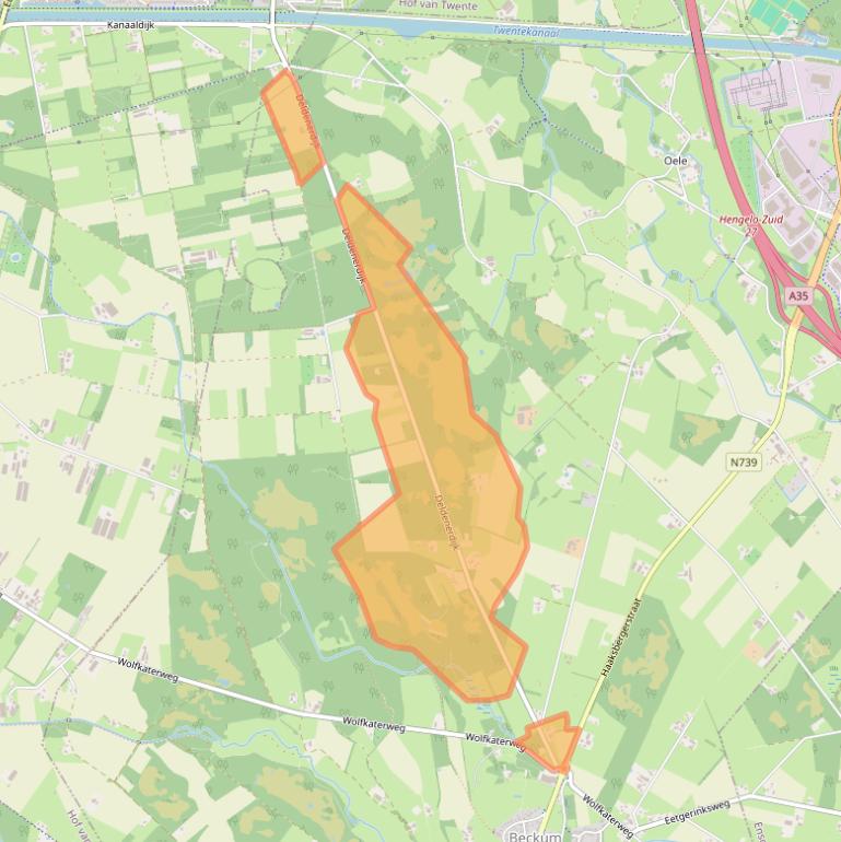 Kaart van postcodegebied 7554RD.