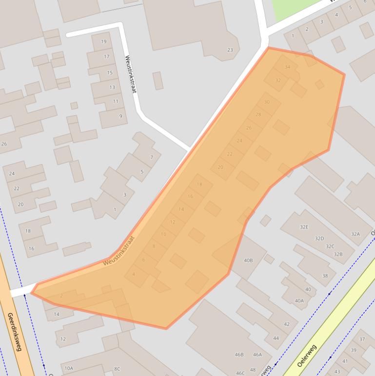 Kaart van postcodegebied 7555GD.