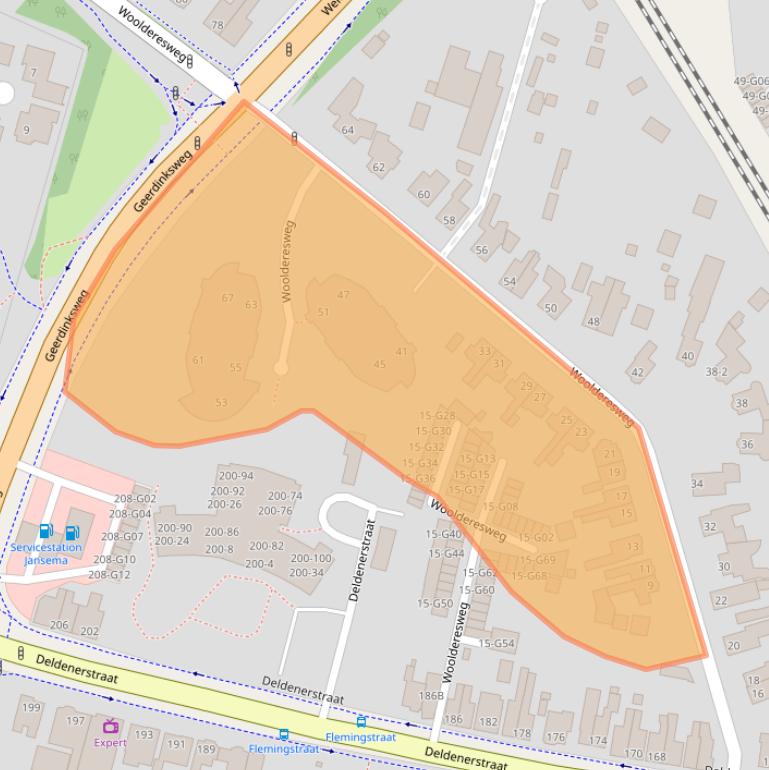 Kaart van postcodegebied 7555LH.