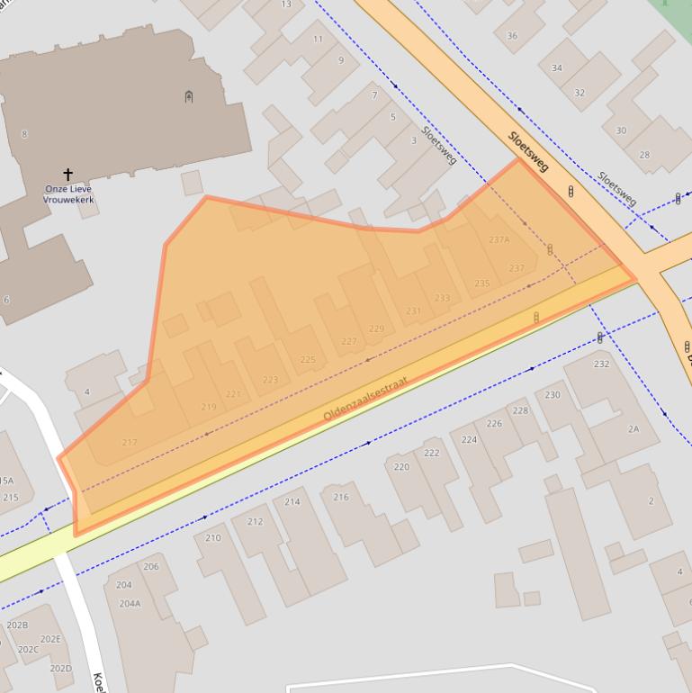 Kaart van postcodegebied 7557GL.