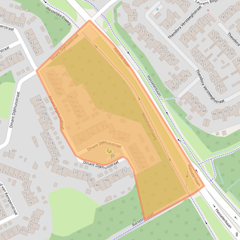 Kaart van postcodegebied 7558GH.