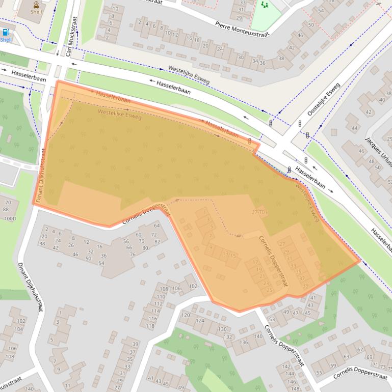 Kaart van postcodegebied 7558GS.