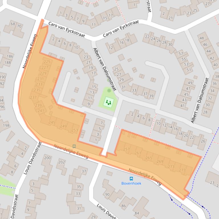 Kaart van postcodegebied 7558MZ.