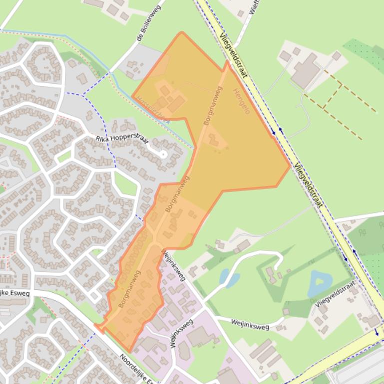 Kaart van postcodegebied 7558PN.