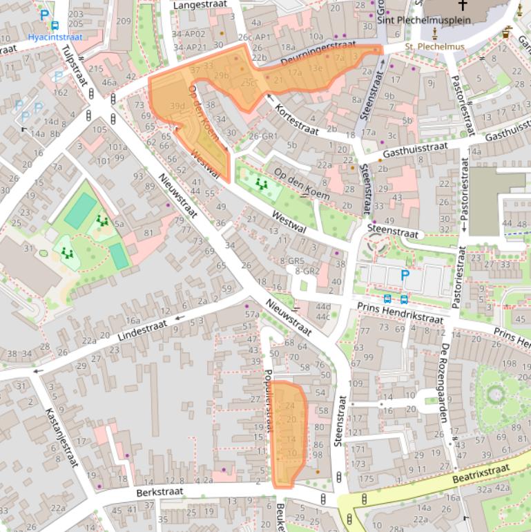 Kaart van postcodegebied 7571BA.