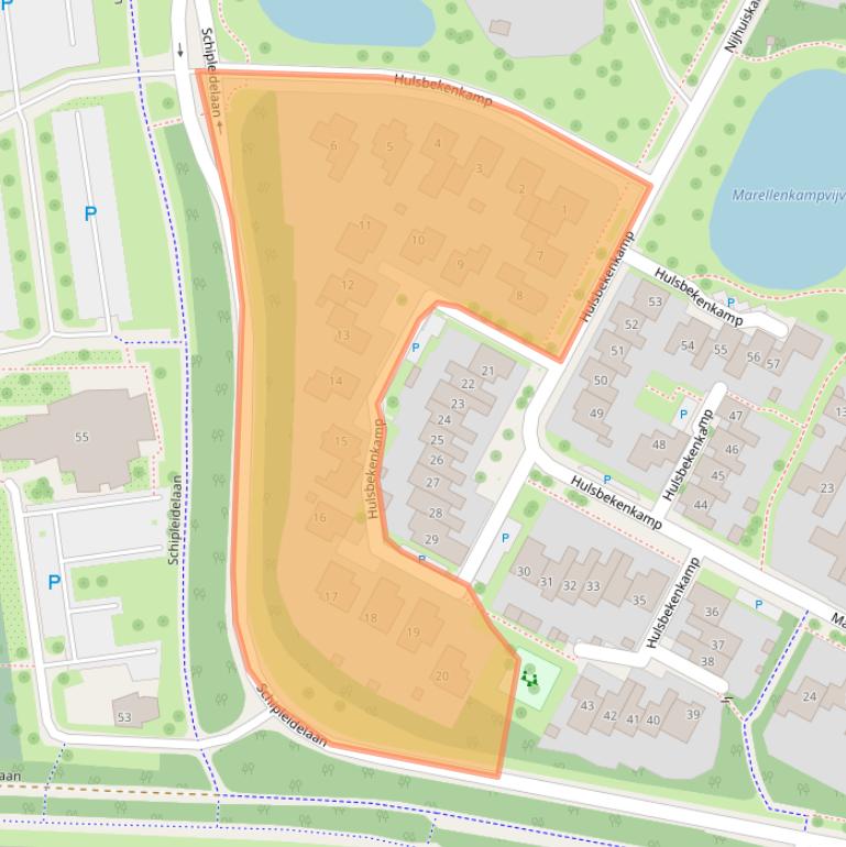 Kaart van postcodegebied 7576GA.