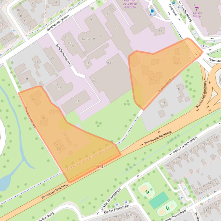 Kaart van postcodegebied 7577RC.