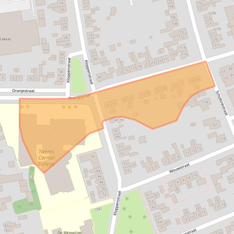 Kaart van postcodegebied 7581EX.