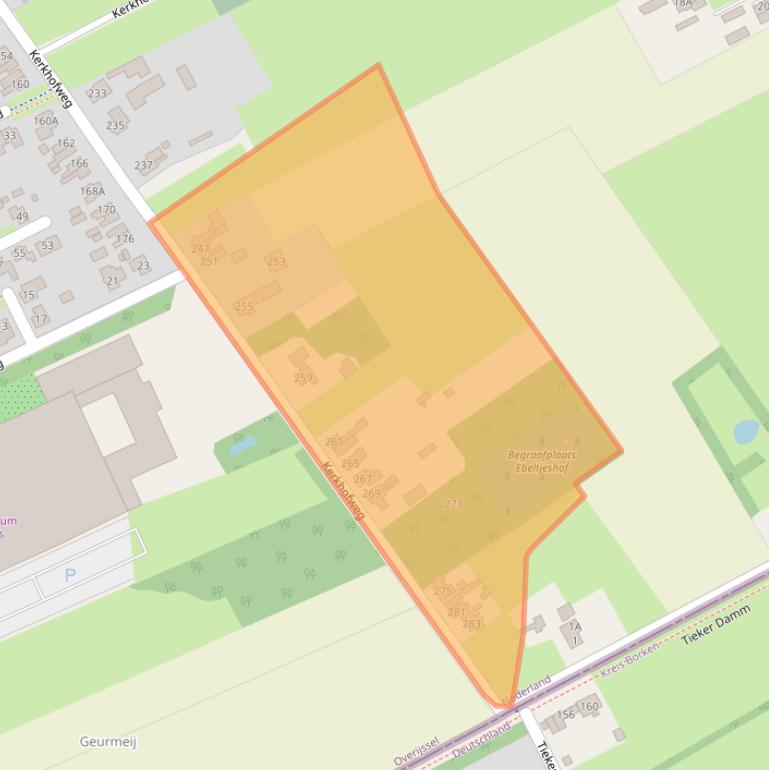 Kaart van postcodegebied 7586AG.