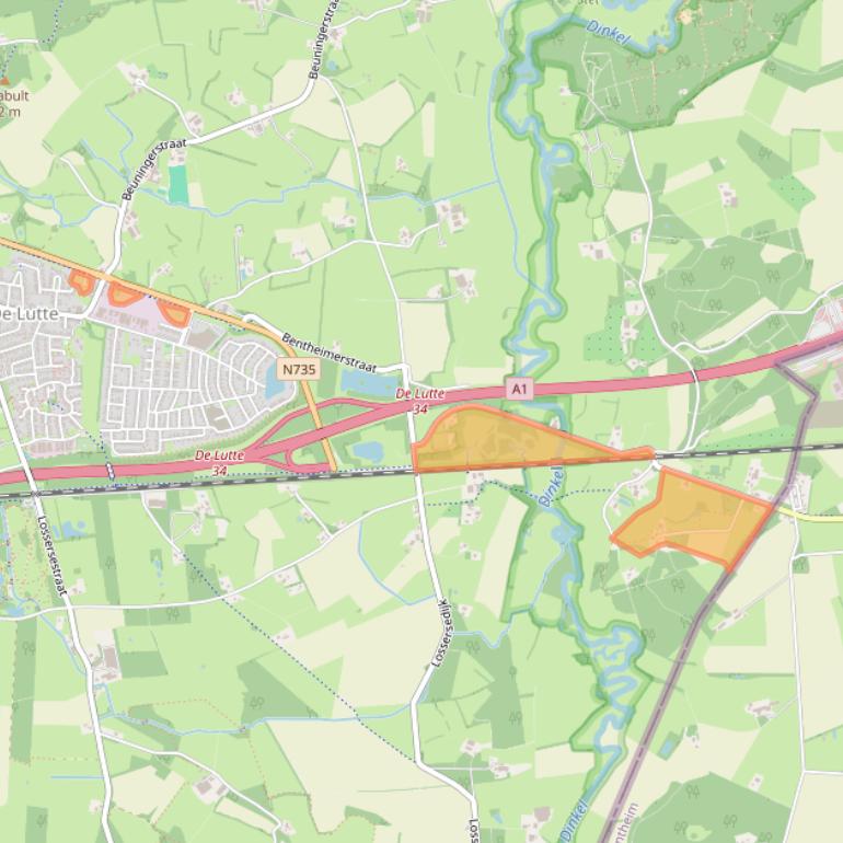 Kaart van postcodegebied 7587NJ.