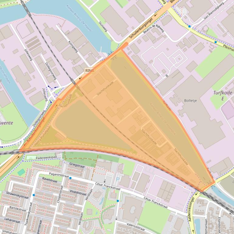 Kaart van postcodegebied 7602CV.