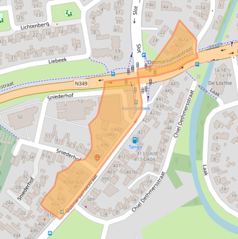 Kaart van postcodegebied 7603AX.