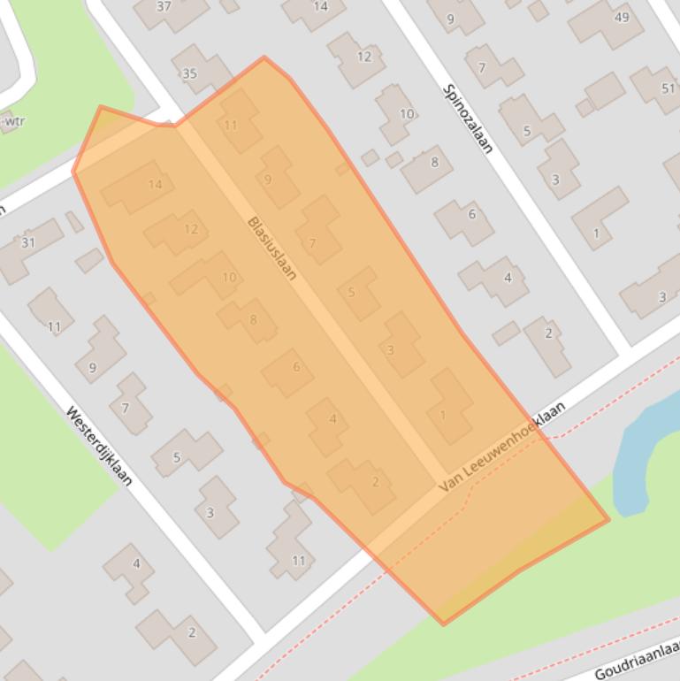 Kaart van postcodegebied 7603LC.