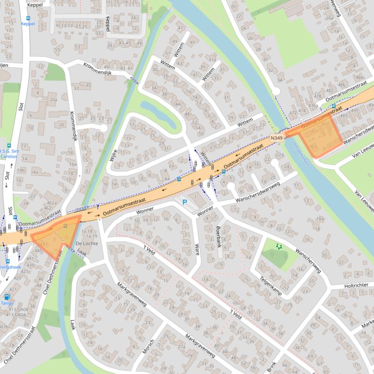Kaart van postcodegebied 7603NL.