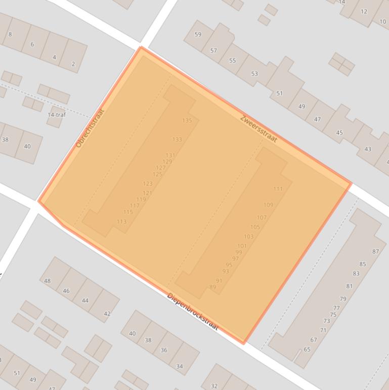 Kaart van postcodegebied 7604CX.