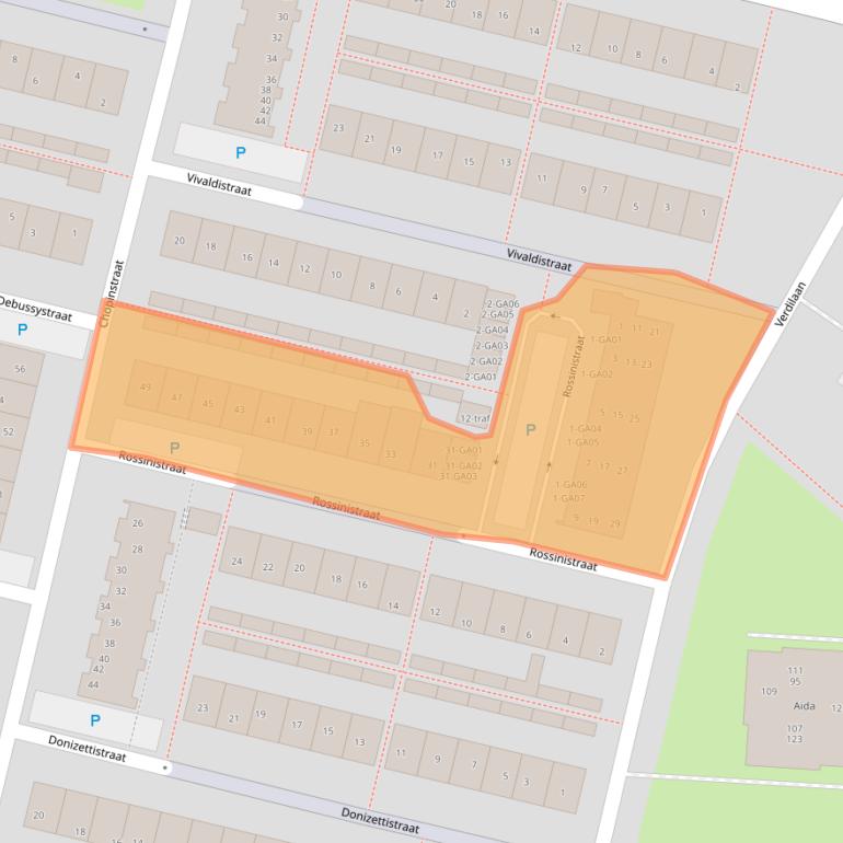 Kaart van postcodegebied 7604JL.