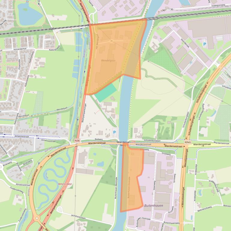 Kaart van postcodegebied 7604PJ.