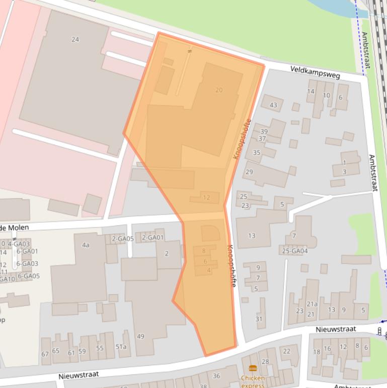 Kaart van postcodegebied 7605AN.