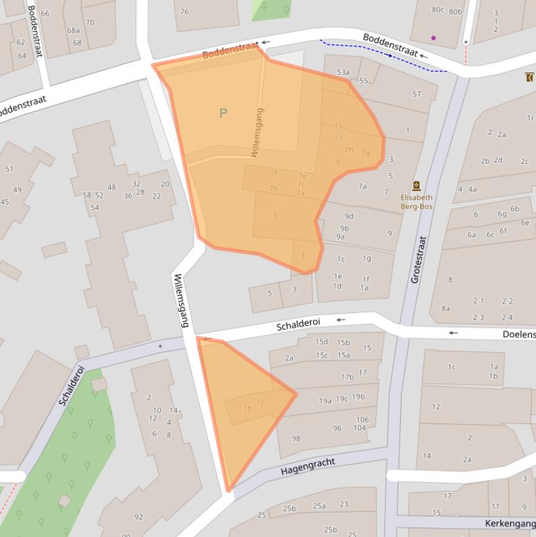 Kaart van postcodegebied 7607EJ.