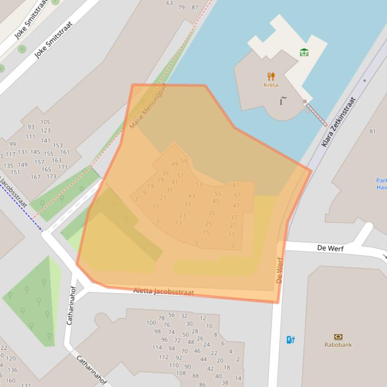 Kaart van postcodegebied 7607SV.