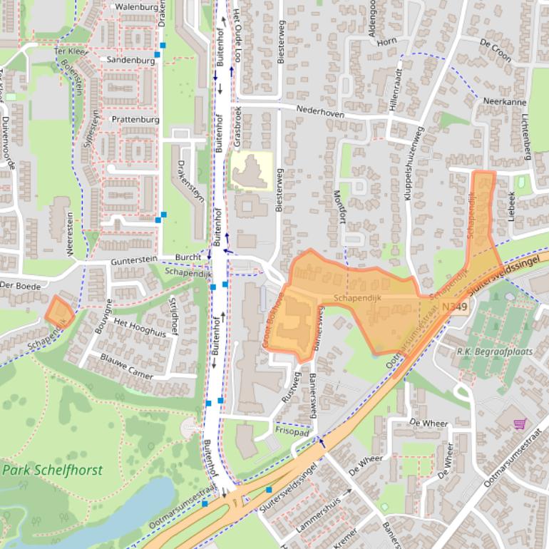 Kaart van postcodegebied 7608LV.