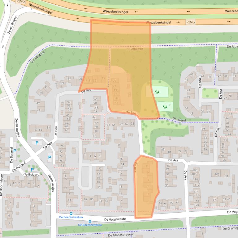 Kaart van postcodegebied 7609AR.