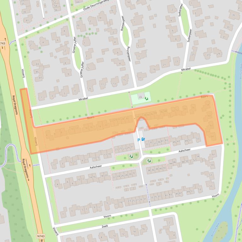 Kaart van postcodegebied 7623KV.