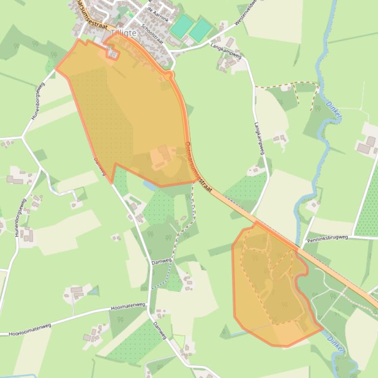 Kaart van postcodegebied 7634PN.
