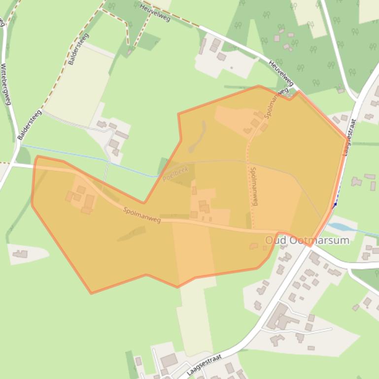 Kaart van postcodegebied 7637PL.