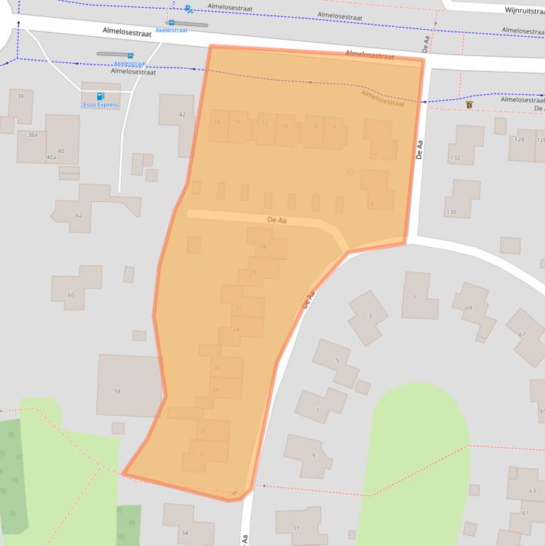 Kaart van postcodegebied 7642HC.