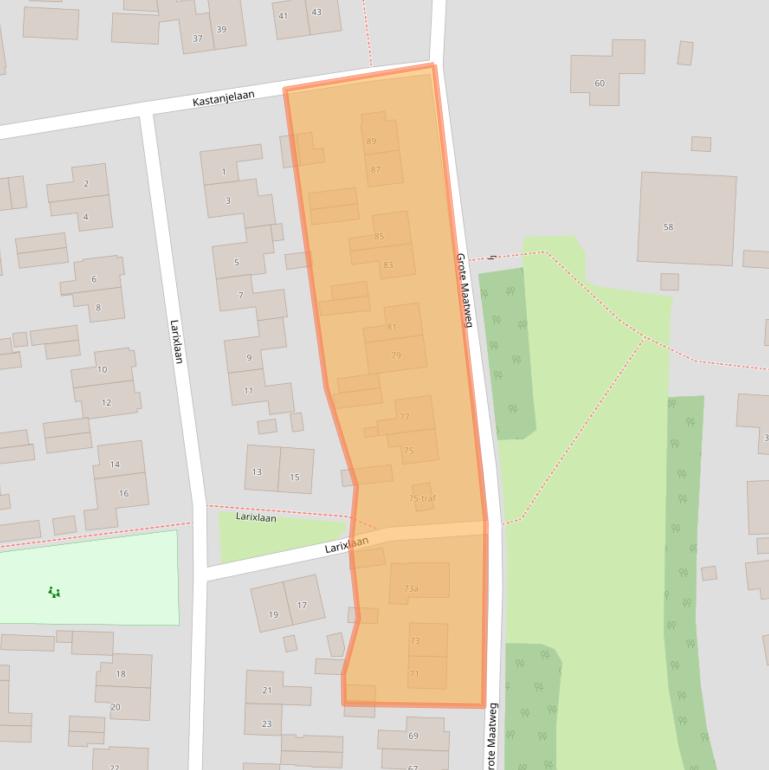 Kaart van postcodegebied 7642VJ.