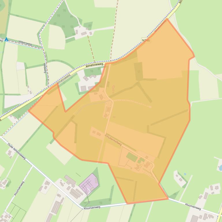 Kaart van postcodegebied 7651NL.