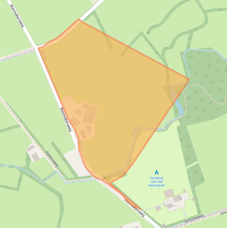 Kaart van postcodegebied 7663TN.