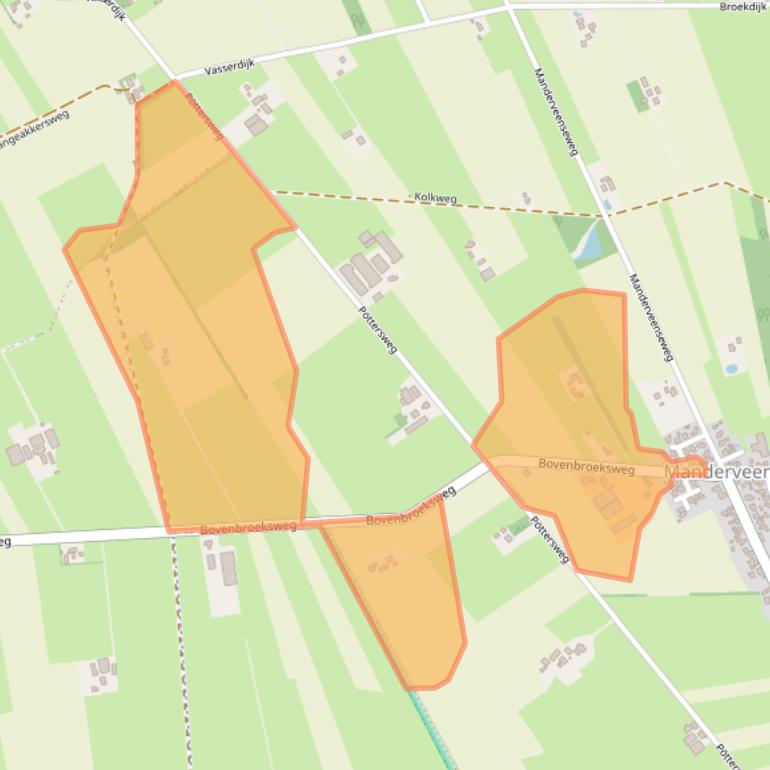 Kaart van postcodegebied 7664VL.