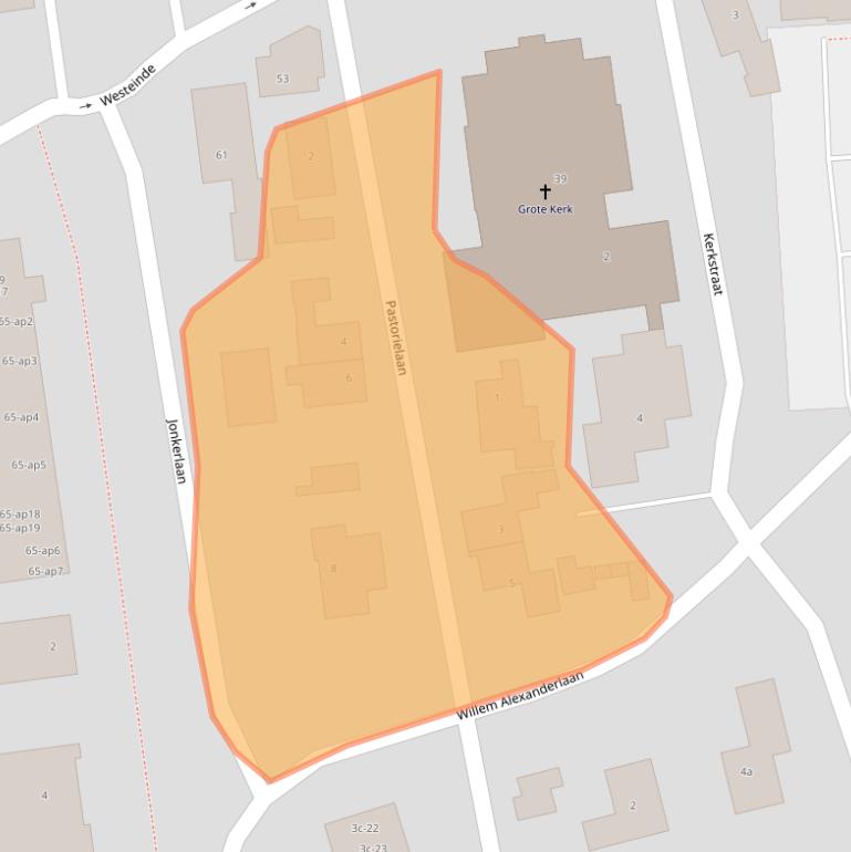Kaart van postcodegebied 7671HC.