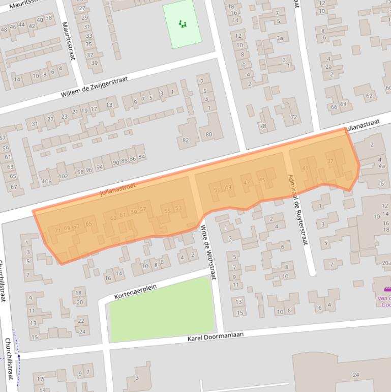 Kaart van postcodegebied 7681AM.
