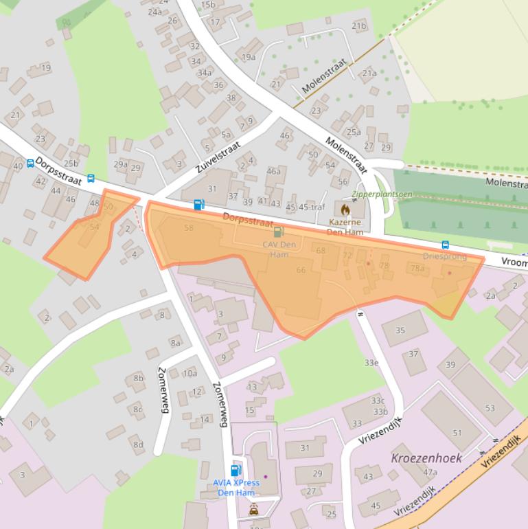 Kaart van postcodegebied 7683BL.