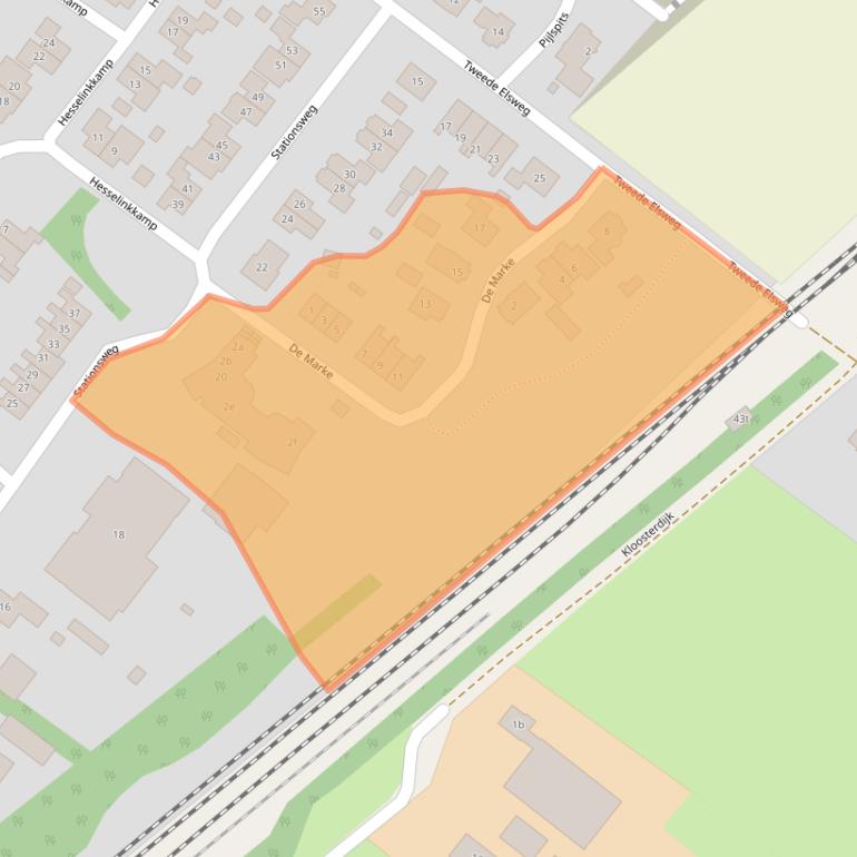 Kaart van postcodegebied 7692AT.