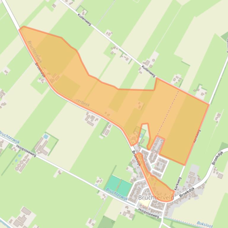 Kaart van postcodegebied 7695TD.