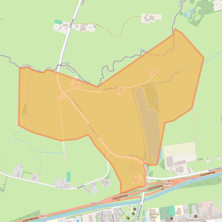 Kaart van postcodegebied 7701AV.