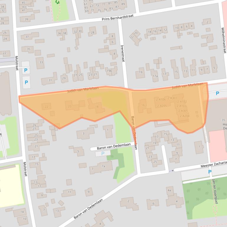 Kaart van postcodegebied 7701HW.