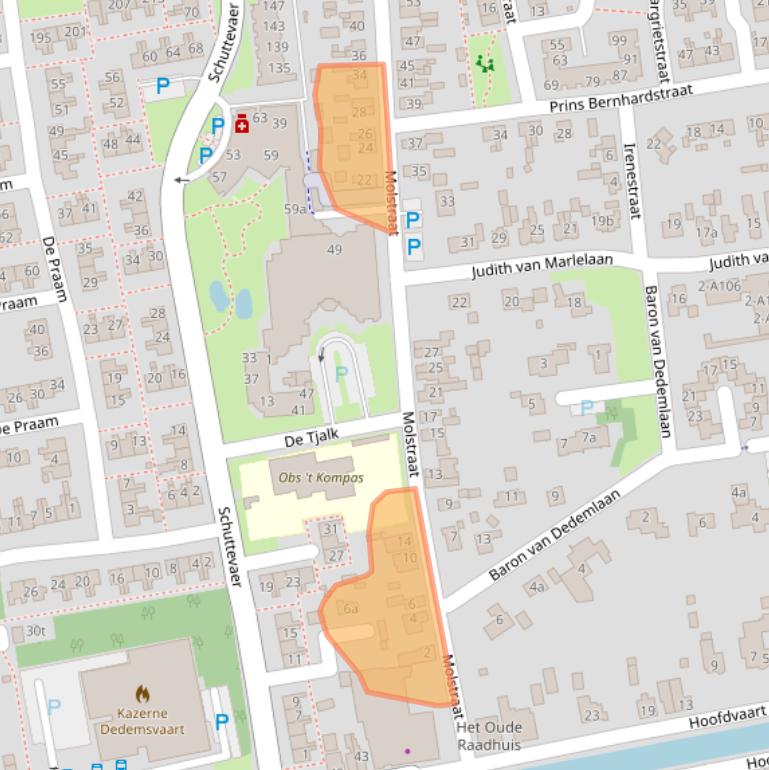 Kaart van postcodegebied 7701JC.