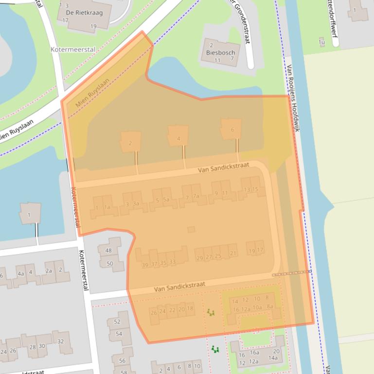 Kaart van postcodegebied 7701XE.