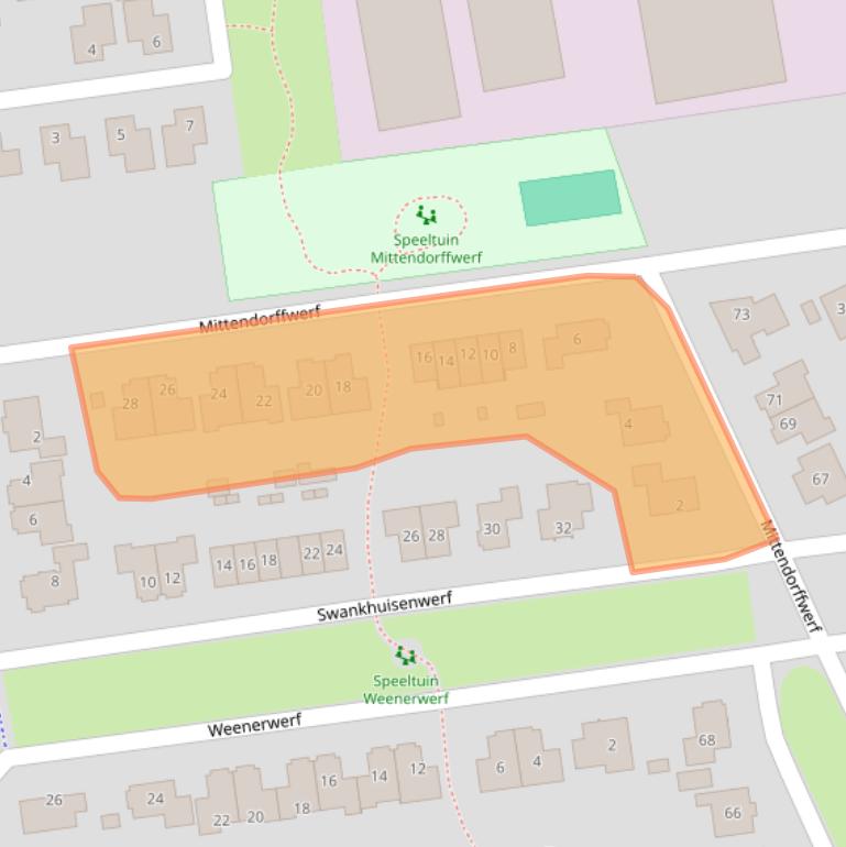 Kaart van postcodegebied 7701XZ.