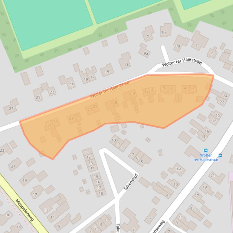 Kaart van postcodegebied 7707CK.